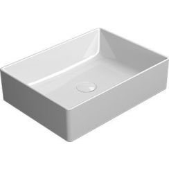 GSI Kube umyvadlo 50x37 cm obdélníkový na pult bílá lesk 942911