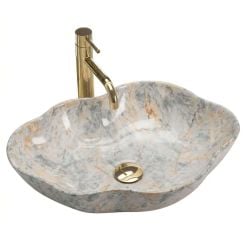 Rea Pearl umyvadlo 50.5x38 cm na pult šedá/kámen matný REA-U0620