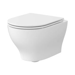 Cersanit Block sada wc s mísou a sedátkem závěsná bez splachovacího kruhu s vírovým splachováním bílá lesk S701-942