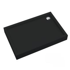 Schedline Cameron Black Mat obdélníková sprchová vanička 100x90 cm černá 3ST.C1P-90100/C/MG