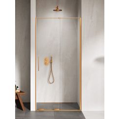 New Trendy Smart sprchové dveře 180 cm posuvné měděná kartáčovaný/průhledné sklo EXK-7651