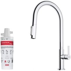 Sada kuchyňská baterie Franke Maris Slim Clear Water J Pull-Out 120.0730.870, filtr pod dřez Franke Pro M Connect 150.0752.886
