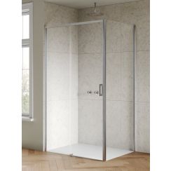 New Trendy Prime Nickel Brushed sprchový kout 120x100 cm obdélníkový nikl kartáčovaný/průhledné sklo D-1345A/D-0527B