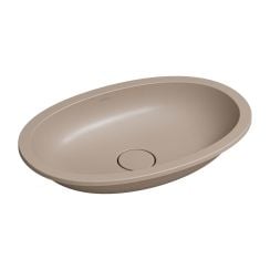 Omnires Shell M+ umyvadlo 54x34 cm oválné pod pult hnědá/béžová matný SHELL540UPDB