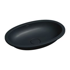Omnires Shell M+ umyvadlo 54x34 cm oválné pod pult černá matný SHELL540UPBLV