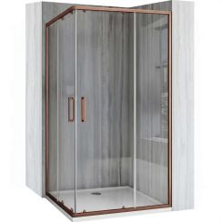 Rea City sprchový kout 80x80 cm obdélníkový měděná /průhledné sklo REA-K6982