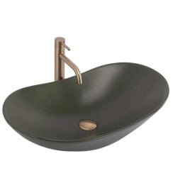 Rea Royal umyvadlo 61.5x35.5 cm oválné na pult zelená matný REA-U6372