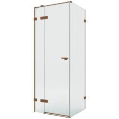 New Trendy Eventa Copper Brushed sprchový kout 110x90 cm obdélníkový měděná kartáčovaný/průhledné sklo EXK-8028