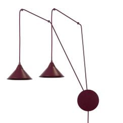 Emibig Abramo závěsné svítidlo 2x15 W vínová 1787/2