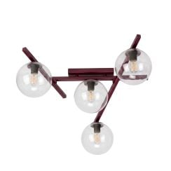 Emibig Smart stropní světlo 4x10 W vínová 1796/4