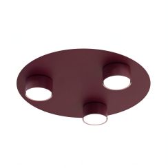 Emibig Bolx stropní světlo 3x10 W vínová 1806/3