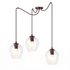 Emibig Level závěsné svítidlo 3x15 W vínová 1819/3