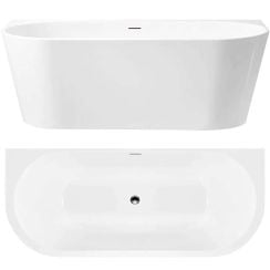 Rea Capri vana ke stěně 160x80 cm bílá REA-W9803