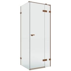 New Trendy Eventa Copper Brushed sprchový kout 120x110 cm obdélníkový měděná kartáčovaný/průhledné sklo EXK-8066