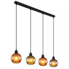 Globo Lighting Zumba závěsné svítidlo 4x25 W černá-vícebarevná 15638-4