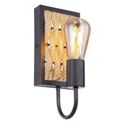 Globo Lighting Halia nástěnné svítidlo 1x60 W černá-hnědá 15679W