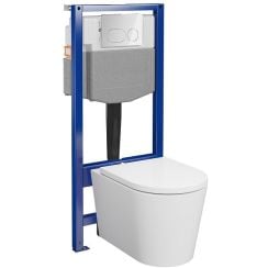 Cersanit Essentials sada mísa s prkénkem a podomítkovým modulem vč. tlačítka S4003-047