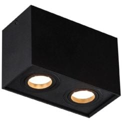 MaxLight Basic Square stropní světlo 2x50 W černá C0089