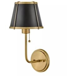 Elstead Lighting Clarke nástěnné svítidlo 1x40 W černá-mosaz HK-CLARKE1-BR-BK