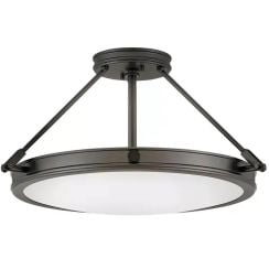 Elstead Lighting Collier stropní světlo 3x40 W černá-opálová HK-COLLIER-SF-S-BX