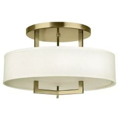 Elstead Lighting Hampton stropní světlo 3x60 W bílá-mosaz HK-HAMPTON-SF-BB
