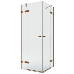 New Trendy Eventa Copper Brushed sprchový kout 100x90 cm obdélníkový měděná kartáčovaný/průhledné sklo EXK-8079