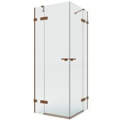 New Trendy Eventa Copper Brushed sprchový kout 110x80 cm obdélníkový měděná kartáčovaný/průhledné sklo EXK-8083