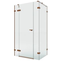 New Trendy Eventa Copper Brushed sprchový kout 110x80 cm obdélníkový měděná kartáčovaný/průhledné sklo EXK-8093
