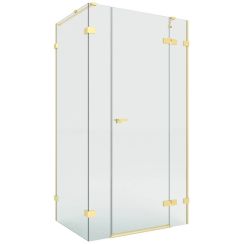 New Trendy Eventa Gold Brushed sprchový kout 150x100 cm obdélníkový zlatá kartáčovaný/průhledné sklo EXK-8343