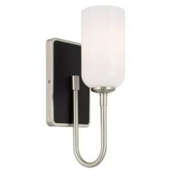 Elstead Lighting Solia nástěnné svítidlo 1x3 W černá-opálová-nikl KL-SOLIA-1W-BNB
