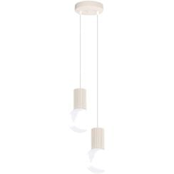 Sollux Lighting Halo závěsné svítidlo 2x8 W béžová SL.1973