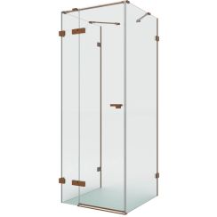 New Trendy Eventa Copper Brushed sprchový kout 100x80 cm obdélníkový měděná kartáčovaný/průhledné sklo EXK-8123