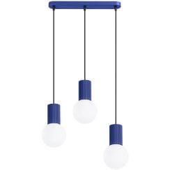 Sollux Lighting Halo závěsné svítidlo 3x8 W modrá SL.1997