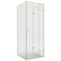 New Trendy Eventa Gold Brushed sprchový kout 100x90 cm obdélníkový zlatá kartáčovaný/průhledné sklo EXK-8359