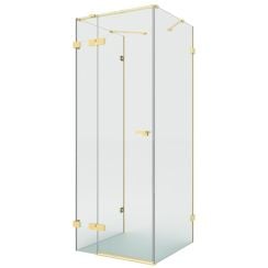 New Trendy Eventa Gold Brushed sprchový kout 120x100 cm obdélníkový zlatá kartáčovaný/průhledné sklo EXK-8366