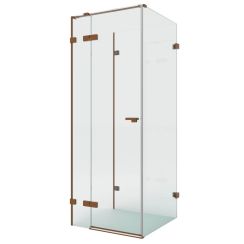 New Trendy Eventa Copper Brushed sprchový kout 90x90 cm čtvercový měděná kartáčovaný/průhledné sklo EXK-8143