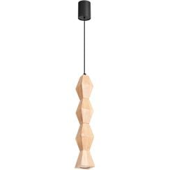 Sollux Lighting Kubbe závěsné svítidlo 1x10 W dřevo SL.2032