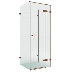 New Trendy Eventa Copper Brushed sprchový kout 100x80 cm obdélníkový měděná kartáčovaný/průhledné sklo EXK-8148