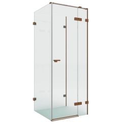 New Trendy Eventa Copper Brushed sprchový kout 100x100 cm čtvercový měděná kartáčovaný/průhledné sklo EXK-8152