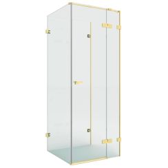 New Trendy Eventa Copper Brushed sprchový kout 100x80 cm obdélníkový zlatá kartáčovaný/průhledné sklo EXK-8381