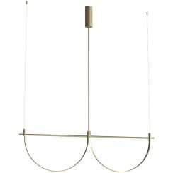 MaxLight Victoria závěsné svítidlo 2x40 W zlatá P0689