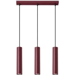 Sollux Lighting Lagos závěsné svítidlo 3x10 W vínová SL.2082