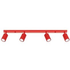 Sollux Lighting Karbon stropní světlo 4x10 W červená SL.2368