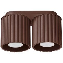 Sollux Lighting Aura stropní světlo 2x10 W hnědá SL.2424