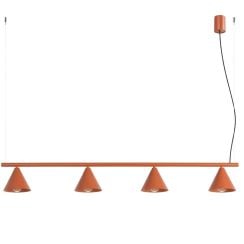 Sollux Lighting Nox závěsné svítidlo 4x10 W červená SL.2556