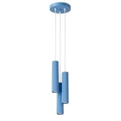 Sollux Lighting Karbon závěsné svítidlo 3x10 W modrá SL.2343