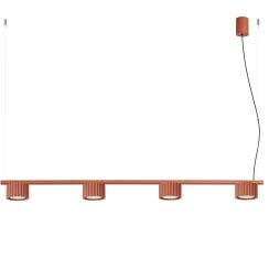 Sollux Lighting Aura závěsné svítidlo 4x10 W červená SL.2699