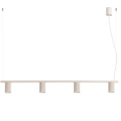 Sollux Lighting Karbon závěsné svítidlo 4x10 W béžová SL.2713