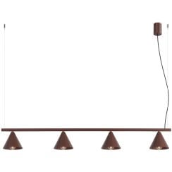 Sollux Lighting Nox závěsné svítidlo 4x10 W hnědá SL.2564