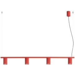 Sollux Lighting Karbon závěsné svítidlo 4x10 W červená SL.2724